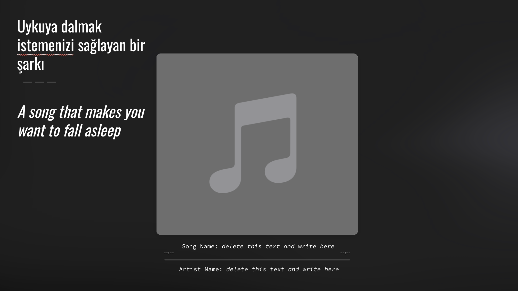 The Turkish version of the slide deck